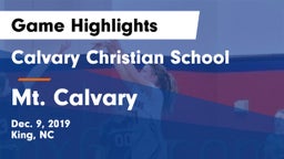 Calvary Christian School vs Mt. Calvary Game Highlights - Dec. 9, 2019