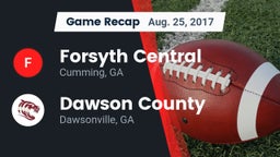 Recap: Forsyth Central  vs. Dawson County  2017