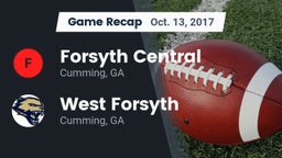 Recap: Forsyth Central  vs. West Forsyth  2017
