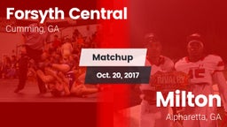 Matchup: Forsyth Central vs. Milton  2017