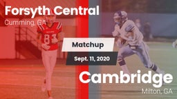 Matchup: Forsyth Central vs. Cambridge  2020