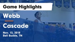 Webb  vs Cascade  Game Highlights - Nov. 13, 2018