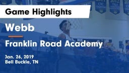 Webb  vs Franklin Road Academy Game Highlights - Jan. 26, 2019