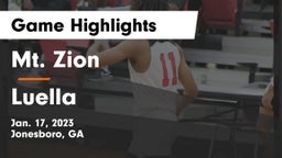 Mt. Zion  vs Luella  Game Highlights - Jan. 17, 2023