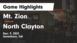 Mt. Zion  vs North Clayton  Game Highlights - Dec. 9, 2023