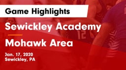Sewickley Academy  vs Mohawk Area  Game Highlights - Jan. 17, 2020