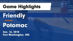 Friendly vs Potomac  Game Highlights - Jan. 16, 2018