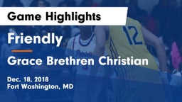 Friendly vs Grace Brethren Christian Game Highlights - Dec. 18, 2018