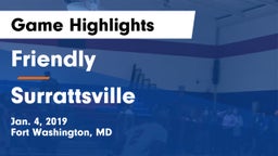 Friendly vs Surrattsville  Game Highlights - Jan. 4, 2019