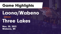 Laona/Wabeno vs Three Lakes  Game Highlights - Nov. 30, 2023