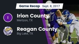 Recap: Irion County  vs. Reagan County  2017