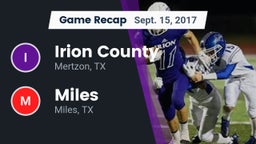 Recap: Irion County  vs. Miles  2017