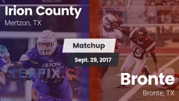 Matchup: Irion County High vs. Bronte  2017