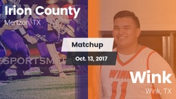Matchup: Irion County High vs. Wink  2017
