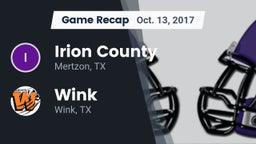 Recap: Irion County  vs. Wink  2017