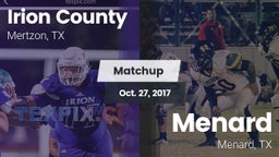 Matchup: Irion County High vs. Menard  2017