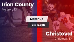 Matchup: Irion County High vs. Christoval  2018