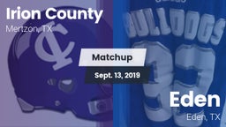 Matchup: Irion County High vs. Eden  2019