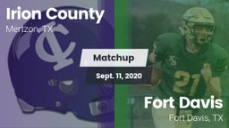 Matchup: Irion County High vs. Fort Davis  2020