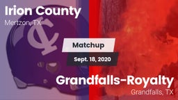 Matchup: Irion County High vs. Grandfalls-Royalty  2020