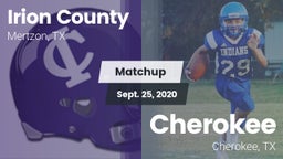 Matchup: Irion County High vs. Cherokee  2020