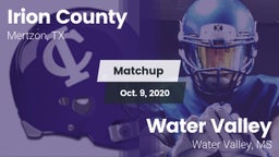 Matchup: Irion County High vs. Water Valley  2020