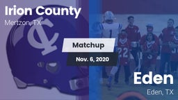 Matchup: Irion County High vs. Eden  2020