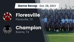 Recap: Floresville  vs. Champion  2021