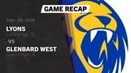 Recap: Lyons  vs. Glenbard West  2016