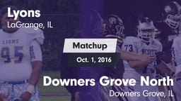 Matchup: Lyons  vs. Downers Grove North  2016