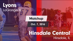 Matchup: Lyons  vs. Hinsdale Central  2016