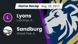 Recap: Lyons  vs. Sandburg  2017