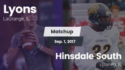 Matchup: Lyons vs. Hinsdale South  2017