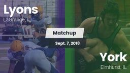 Matchup: Lyons vs. York  2018