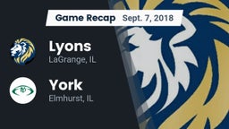 Recap: Lyons  vs. York  2018