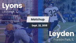 Matchup: Lyons vs. Leyden  2018