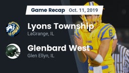 Recap: Lyons Township  vs. Glenbard West  2019