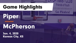 Piper  vs McPherson  Game Highlights - Jan. 4, 2020