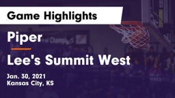 Piper  vs Lee's Summit West  Game Highlights - Jan. 30, 2021