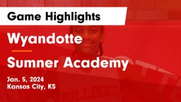 Wyandotte  vs Sumner Academy  Game Highlights - Jan. 5, 2024