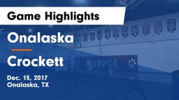 Onalaska  vs Crockett  Game Highlights - Dec. 15, 2017