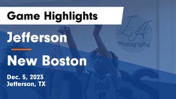 Jefferson  vs New Boston  Game Highlights - Dec. 5, 2023