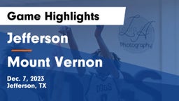 Jefferson  vs Mount Vernon  Game Highlights - Dec. 7, 2023