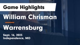 William Chrisman  vs Warrensburg  Game Highlights - Sept. 16, 2023
