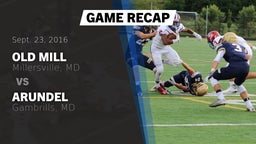 Recap: Old Mill  vs. Arundel  2016