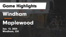 Windham  vs Maplewood Game Highlights - Jan. 12, 2024