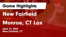New Fairfield  vs Monroe, CT Lax Game Highlights - April 14, 2022