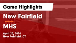 New Fairfield  vs MHS Game Highlights - April 20, 2024