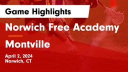 Norwich Free Academy vs Montville  Game Highlights - April 2, 2024