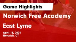 Norwich Free Academy vs East Lyme  Game Highlights - April 18, 2024